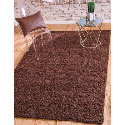 Aanuoluwa Solid Colour Shag 200cm X 290cm Area Rug