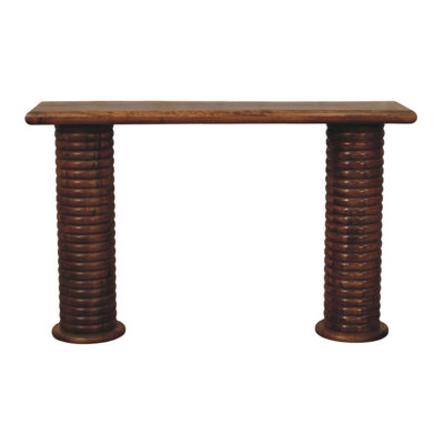 Artisan Furniture  Wood Sculpted Leg Console