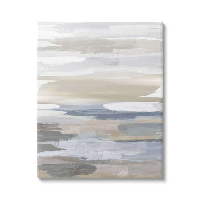 «Earthy Abstract Painterly Modern Neutral Tones» par Jackie Hanson, Toile tendue, L 36 po x H 48 po