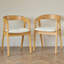 4 -Person Rubberwood Solid Wood Dining Set-1929245271