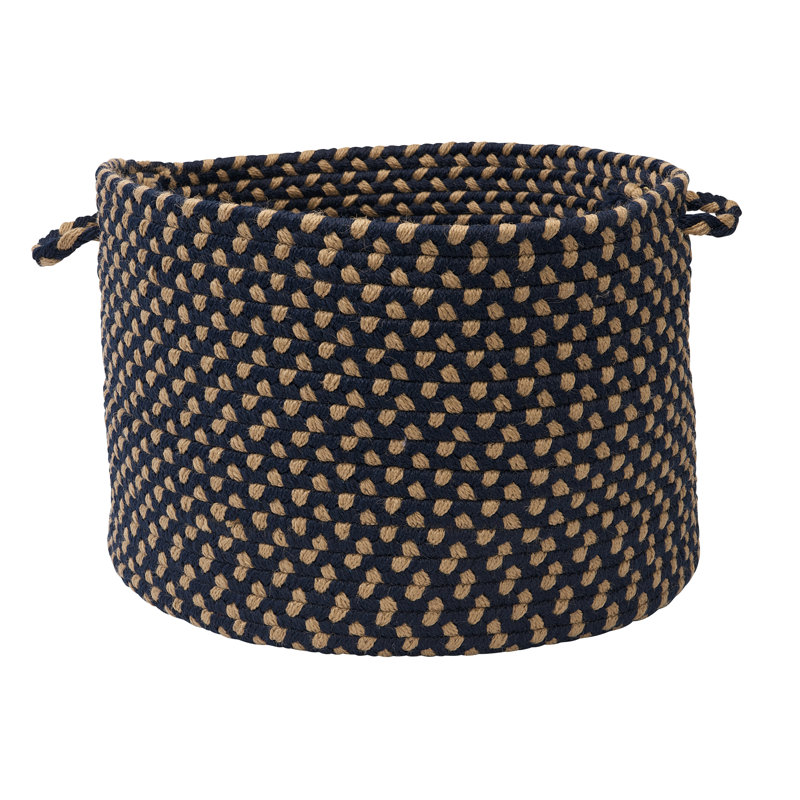 Beachcrest Home™ Madrid Fabric Basket, Oatmeal, 12" H x 18" W x 18" D