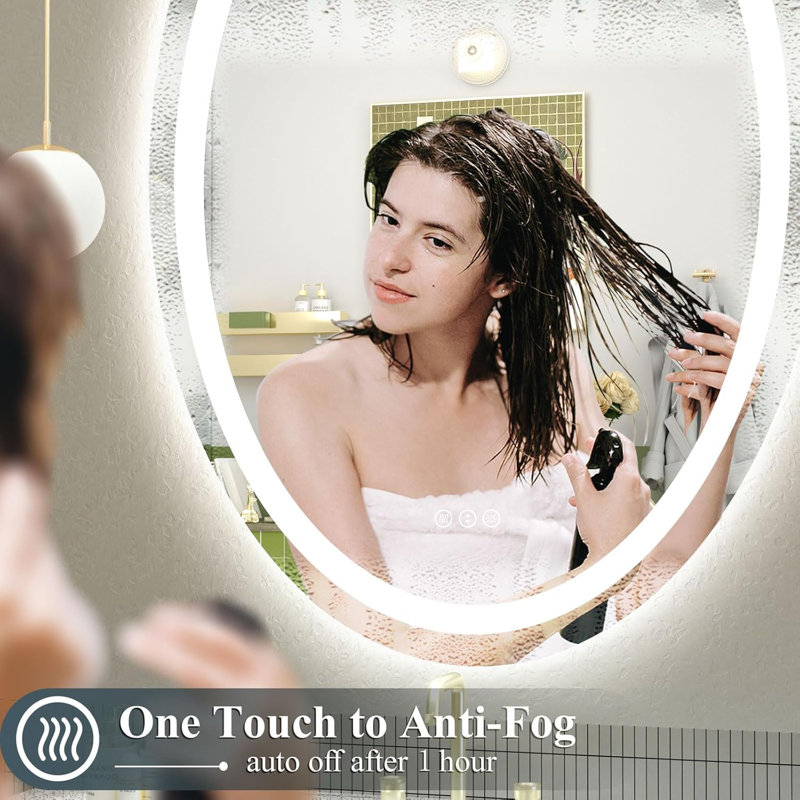 Miroir de salle de bain mural Molly, 36 po x 24 po