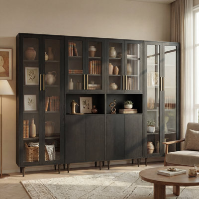Bibliothèque de rangement en verre Wilma
