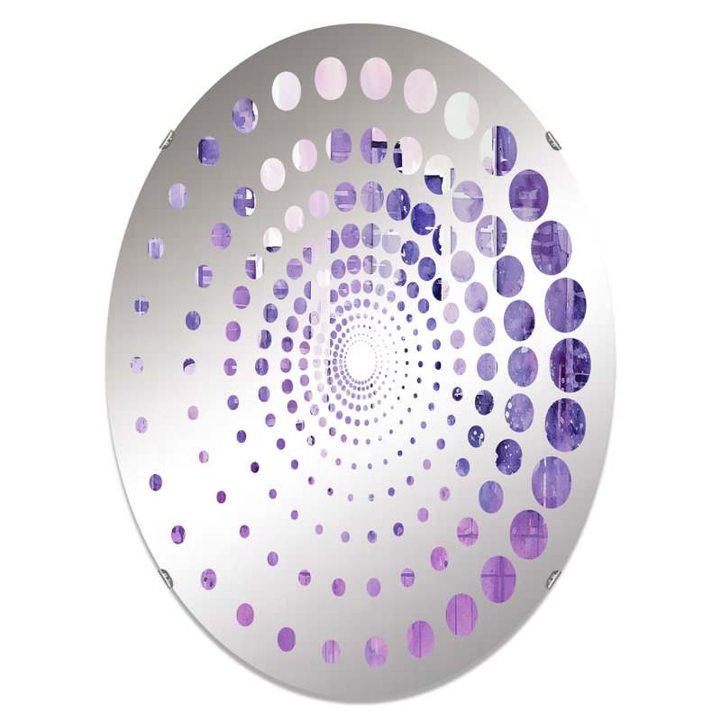 Miroir décoratif violet en relief Cityscape High Rise, 35,4 po x 23,6 po