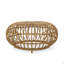 Table d'appoint en faux tissage de rotin