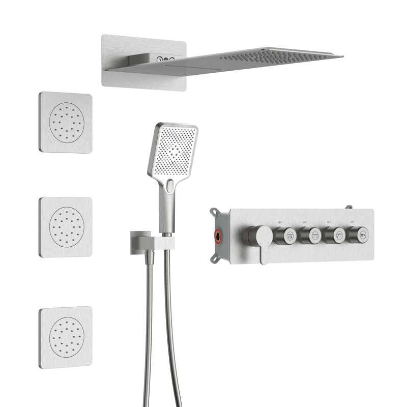 Système de douche complet avec valve brute Meyersdale