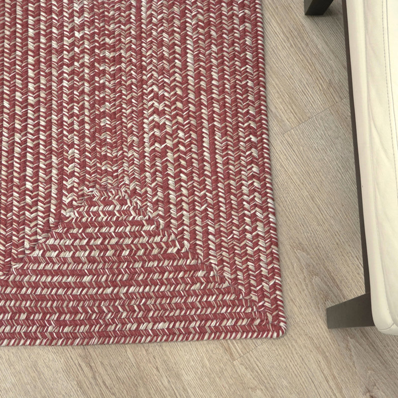 Tapis rectangulaire en laine / polypropylène tissé à la machine Rectangle Bronaich, Rectangle 10 pi x 13 pi