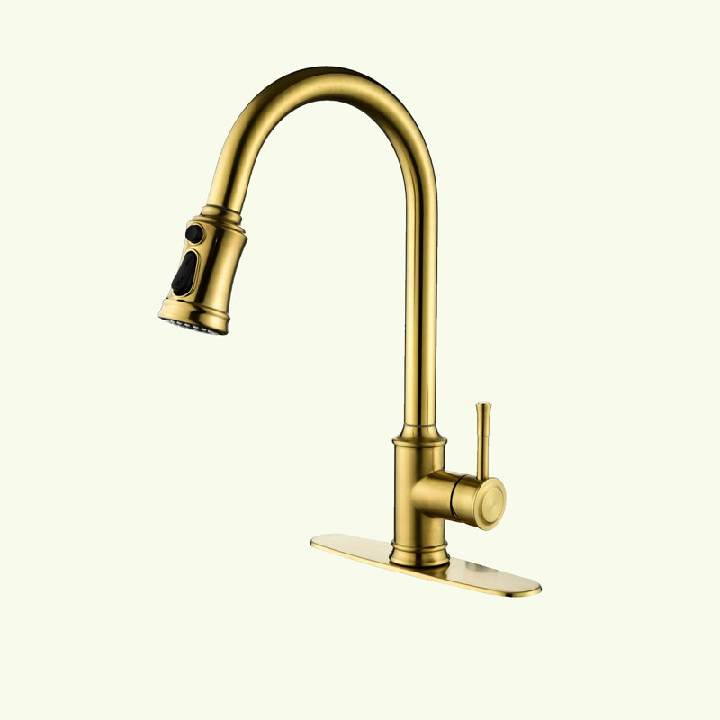 Naiyafly Pull Down Touch Kitchen Faucet, Gold