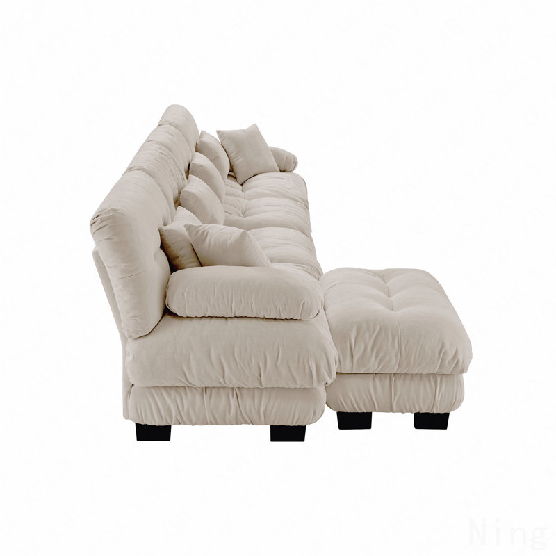 Canapé modulaire Boneless Free Combination, Chenille café clair