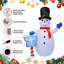 Bonhomme de neige avec panneau gonflable