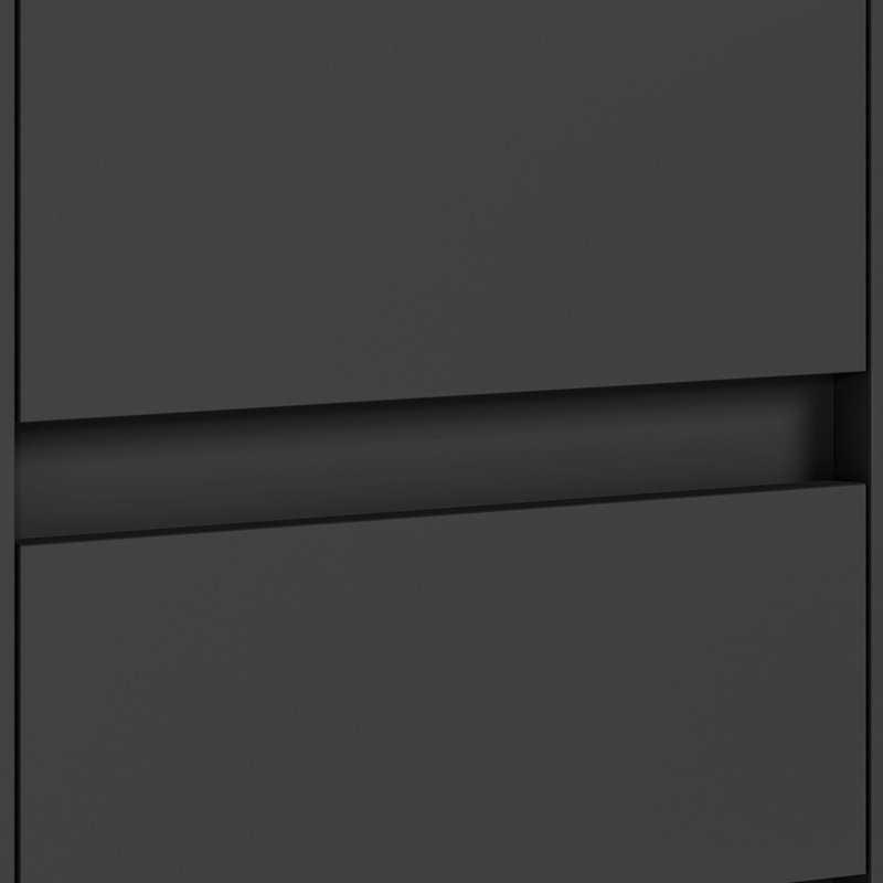  Set Of 2 Bedside Table With 3 Drawers, Bedside Cabinet, Black