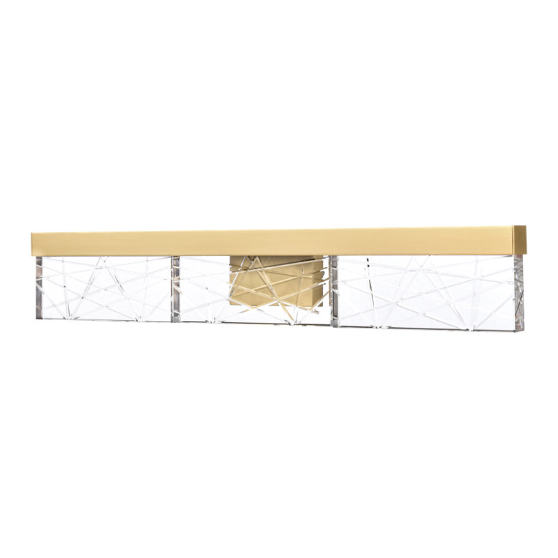 Lucus Dimmable LED Vanity Light, Aged Brass