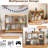 Dousy- 35.43” Wodden Cube Shelf, 2 Tier Open Shelf Bookcases 7 Cube Bookshelf With Base, Freestanding Cube Storage Organizer Bookshelves Display Shelf For Bedroom, Living Room, Home Office
