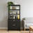 Spacious Filing Cabinet,Height File Cabinet,Stable Cabinet With Open Bookcase