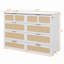 Lit escamotable en bois massif avec grand tiroir et armoire escamotable dissimulée avec station de charge USB-106954109-106954107