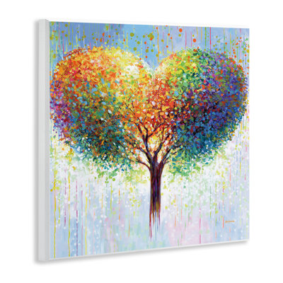  Art mural "Bold Hued Heart Tree" par Leon Devenice