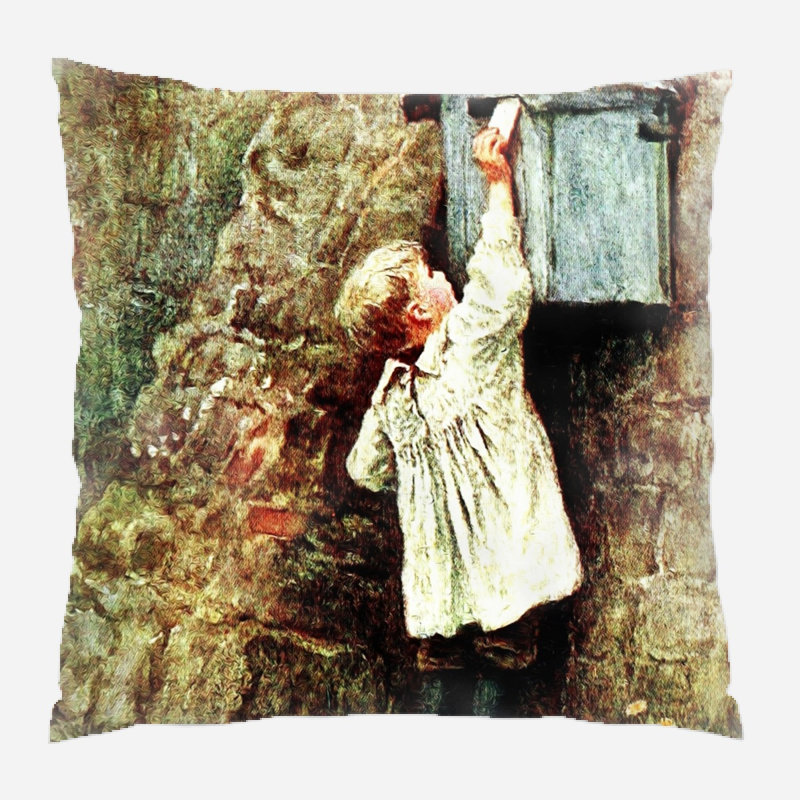 Coussin rétro Eisenhart, Intérieur, Microsuède