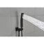 Pomme de douche murale 12 po en noir mat - expérience de pluie naturelle, buse de colmatage et finition laiton pour le montage, jet facile à nettoyer, corps