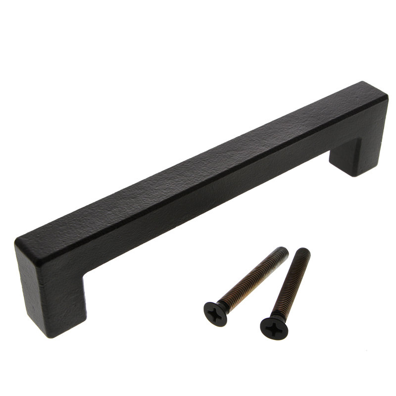Black Iron 8" Barn Door Straight Pull Handle