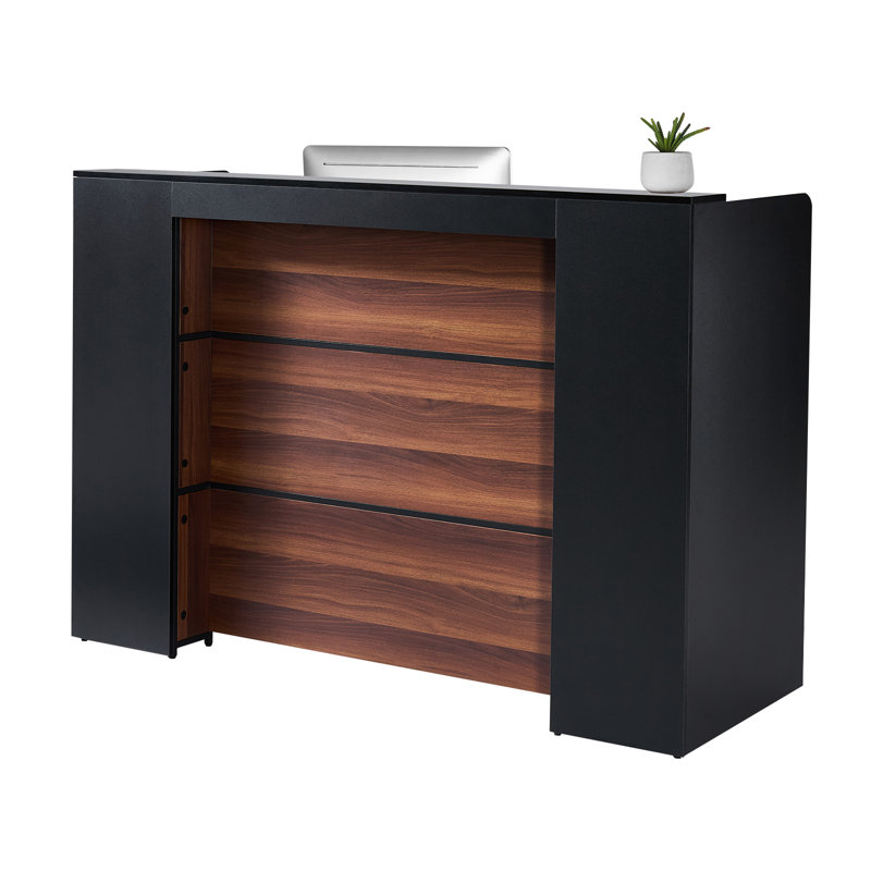 Reception Desk Rectangular Front Counter Table 62.99 in Salon Office Table