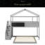 Lit simple superposé au dessus d'une chambre double avec escalier de rangement-665003810