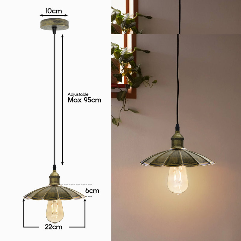 Contreras 1 - Light Painted Dome Pendant, Yes, LED, Brushed Brass