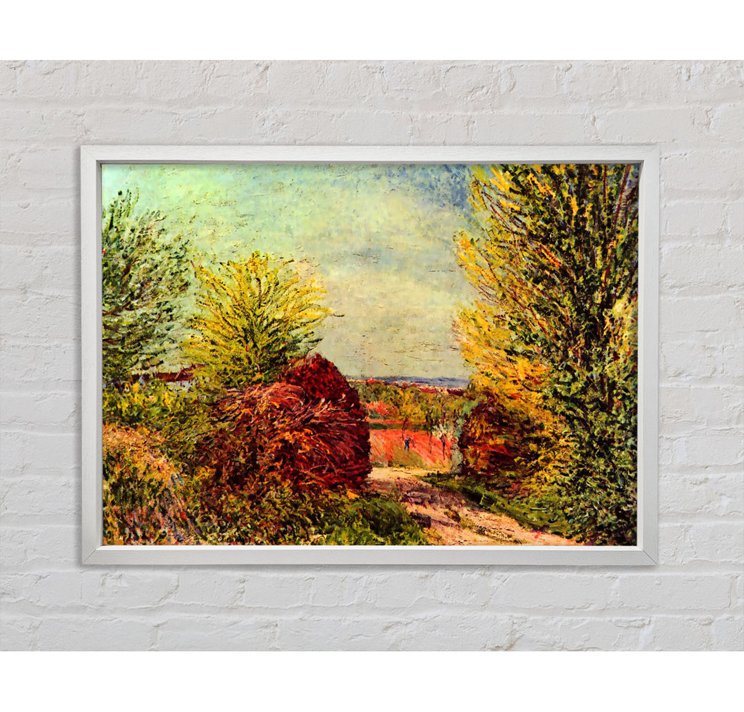 Sisley Path In Veneux Nadon In Spring - Single Picture Frame Kunstdrucke auf Leinwand