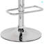 Tabouret pivotant gris et chrome