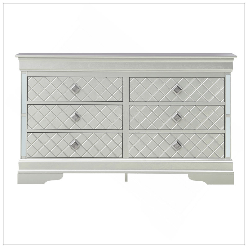 Commode Verona, champagne argenté