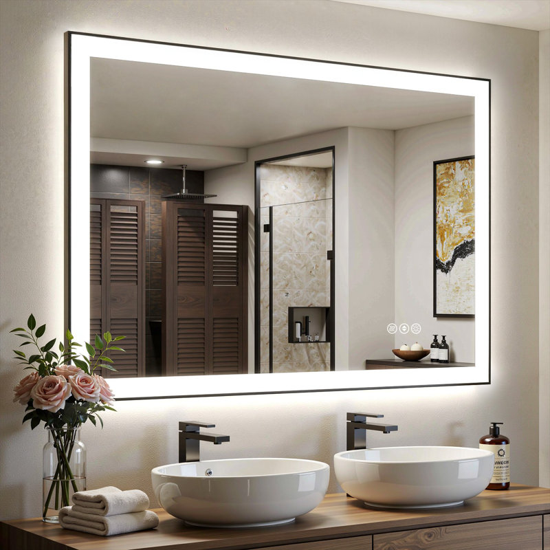Miroir de salle de bain Lunara, 40 po x 32 po