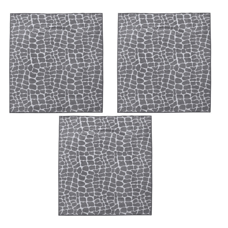 Tapis gris clair Glorine, Carré 3 pi