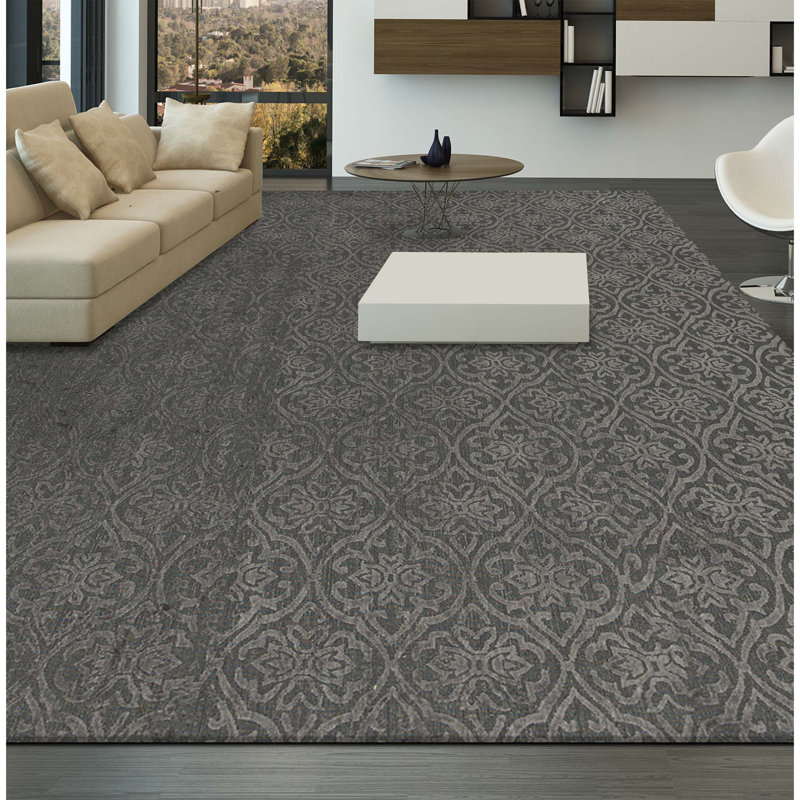 Jakat Wool Damask Area Rug, Rectangle 8'9" x 11'9"