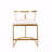 Basic Accent Chair, Distressed Gold