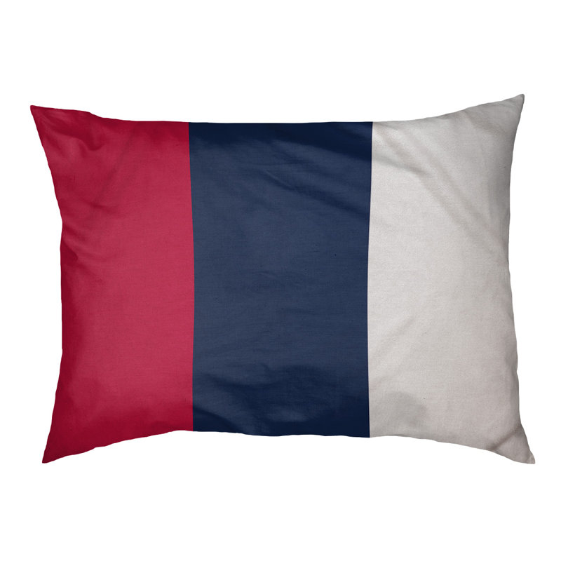 Coussin Washington, Moyen (l 28 po x P 18 po x H 9,5 po), Rouge écarlate / bleu marine / blanc