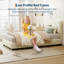 Boucle Upholstered Bed Frame with Cloud Headboard, Low Profile, Wood Slats, No Box Spring Needed-90670156