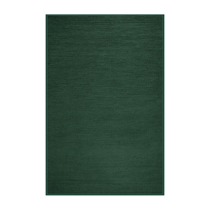 Machine Washable Solid Green Area Rug, Rectangle 2' x 3'