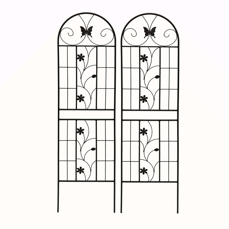 2 Pack Metal Garden Trellis Rustproof Trellis, 71" H x 19.7" W x 1" D