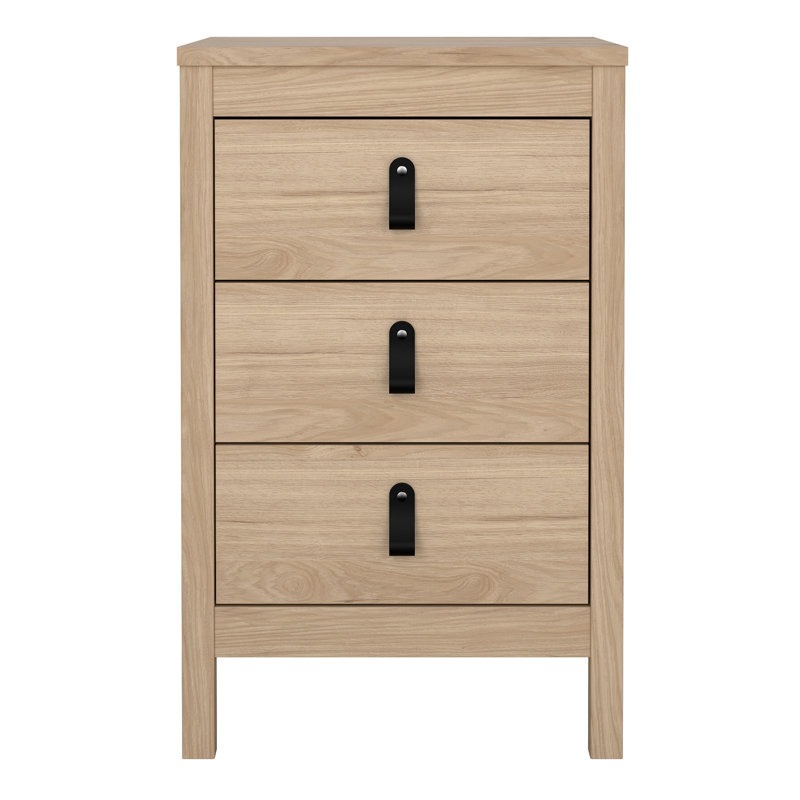 Ameiya 43.8cm W Manufactured Wood Bedside Table, Brown