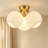 3 - Light Glass Semi Flush Mount Ceiling Light