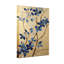 Plantes et fleurs à feuilles bleues sur fond doré-2097366005