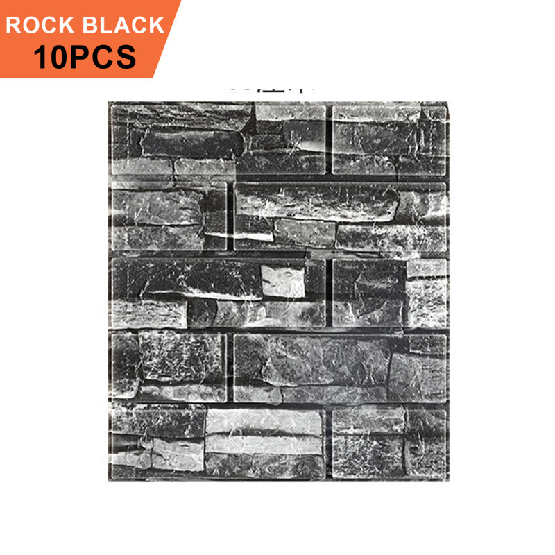 10 x 3 x 3 carreaux de brique autocollant mural papier peint panneau de mousse 13,8 x 15,2 po