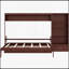 Grand lit escamotable avec compartiments de rangement à hauteur réglable et tablette, cadre de lit mural avec 1 tiroir, lit plateforme pliable multifonctionnel pour petit espace, chambre à coucher, chambre d'amis, noyer-1690637994