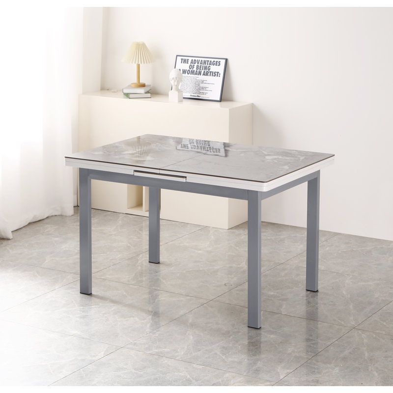 Sintered Stone Extending Dining Table, Grey