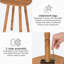 Table de bout en bois massif avec plateau en forme de raquette Cinta-485563208