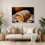 Dessert strudel aux pommes brun, art mural en métal-899203611