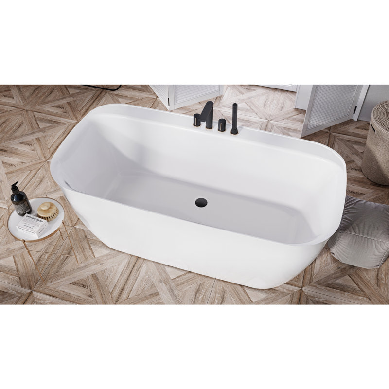 Tyne 1600mm x 160mm Soaking Acrylic Bathtub