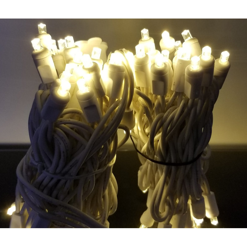 Harworth Indoor 80 - Bulb 39.5'' Plug-in LED Wide Angle LED String Light, Warm white, White