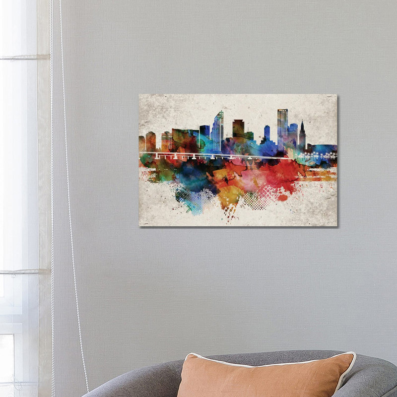 Miami Abstract - Wrapped Canvas Painting, 66.04 cm H x 45.72 cm W