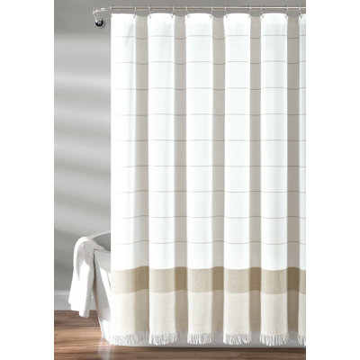 Wainscott 100% Cotton Striped Shower Curtain