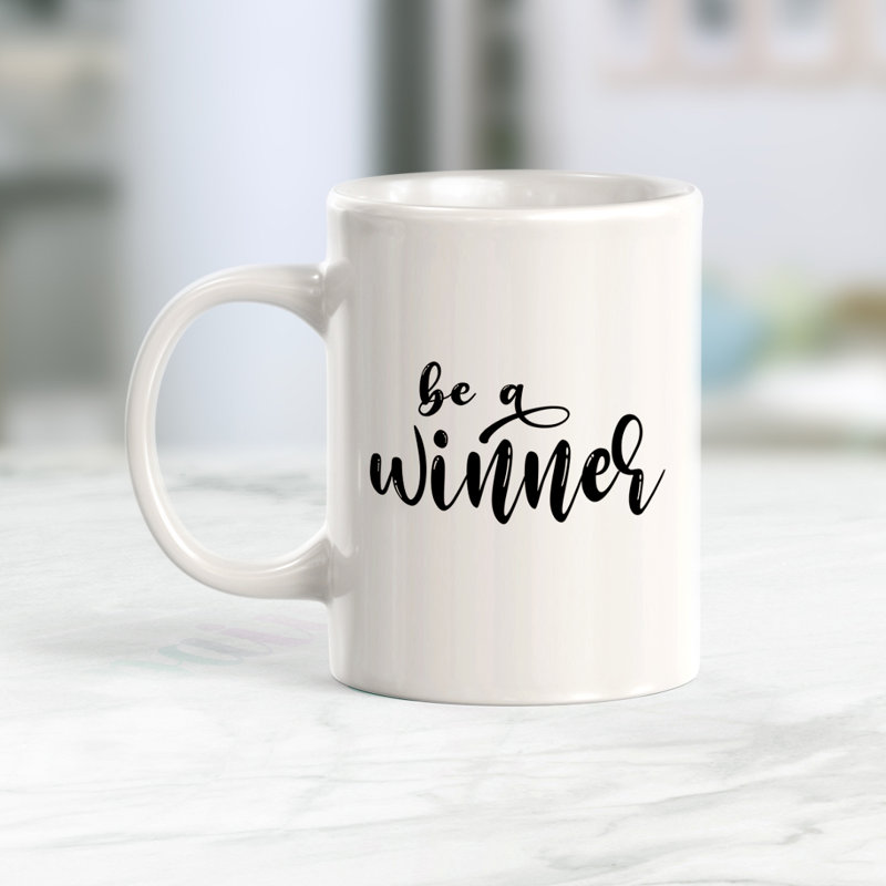 Tasse à café en plastique Be a Winner, Ensemble de verres à lait, Céramique
